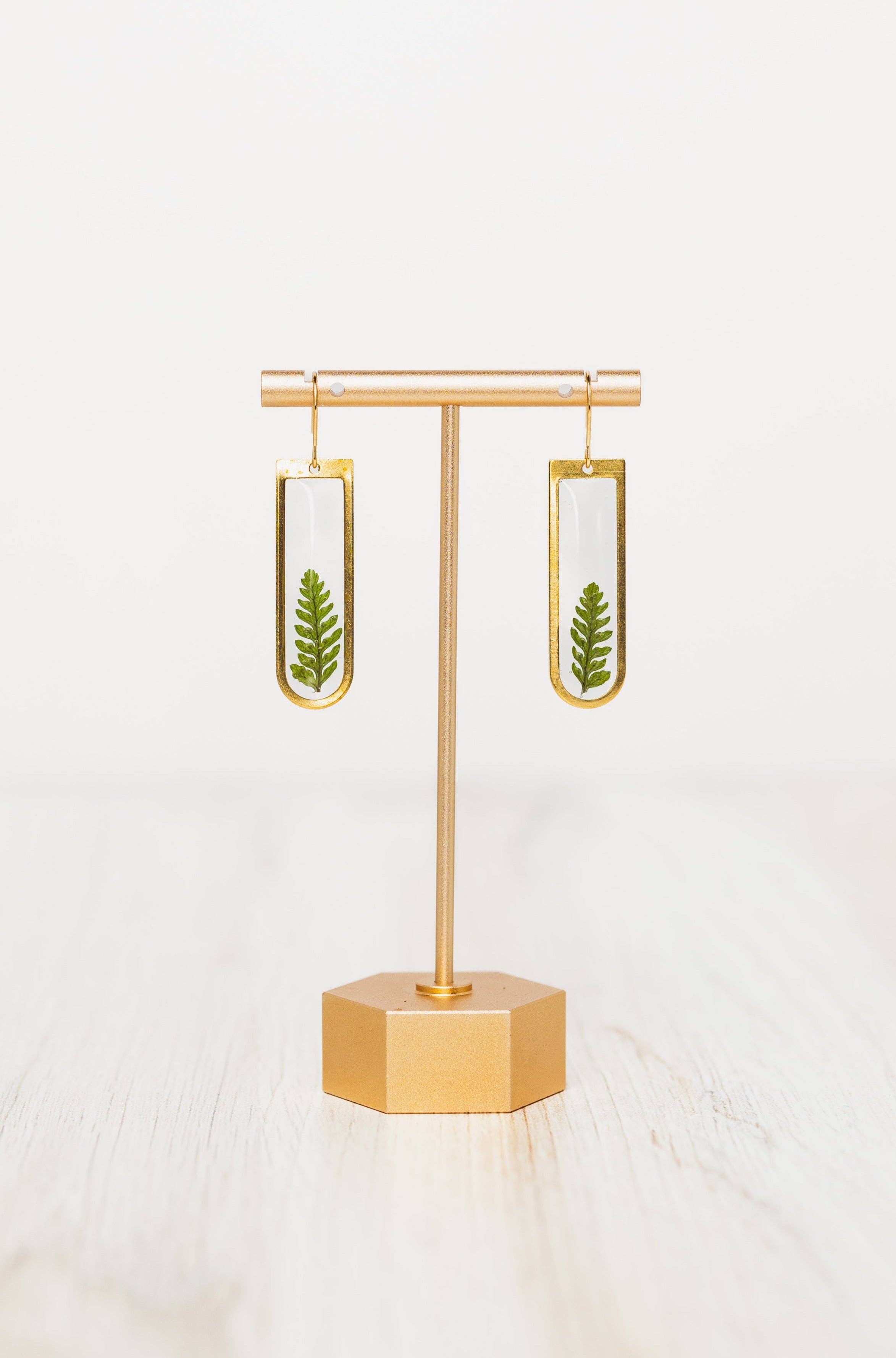 Pressed Fern Earrings