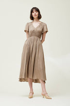 SATIN MIDI DRESS