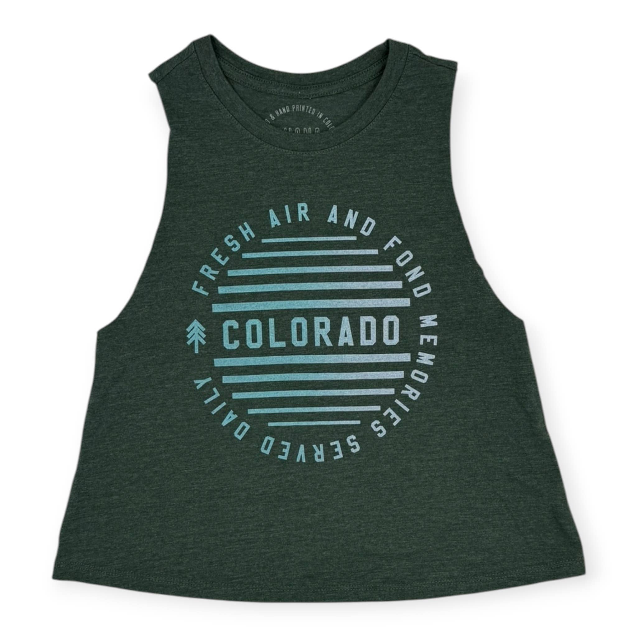 CO Fresh Air Crop Tank - Forest