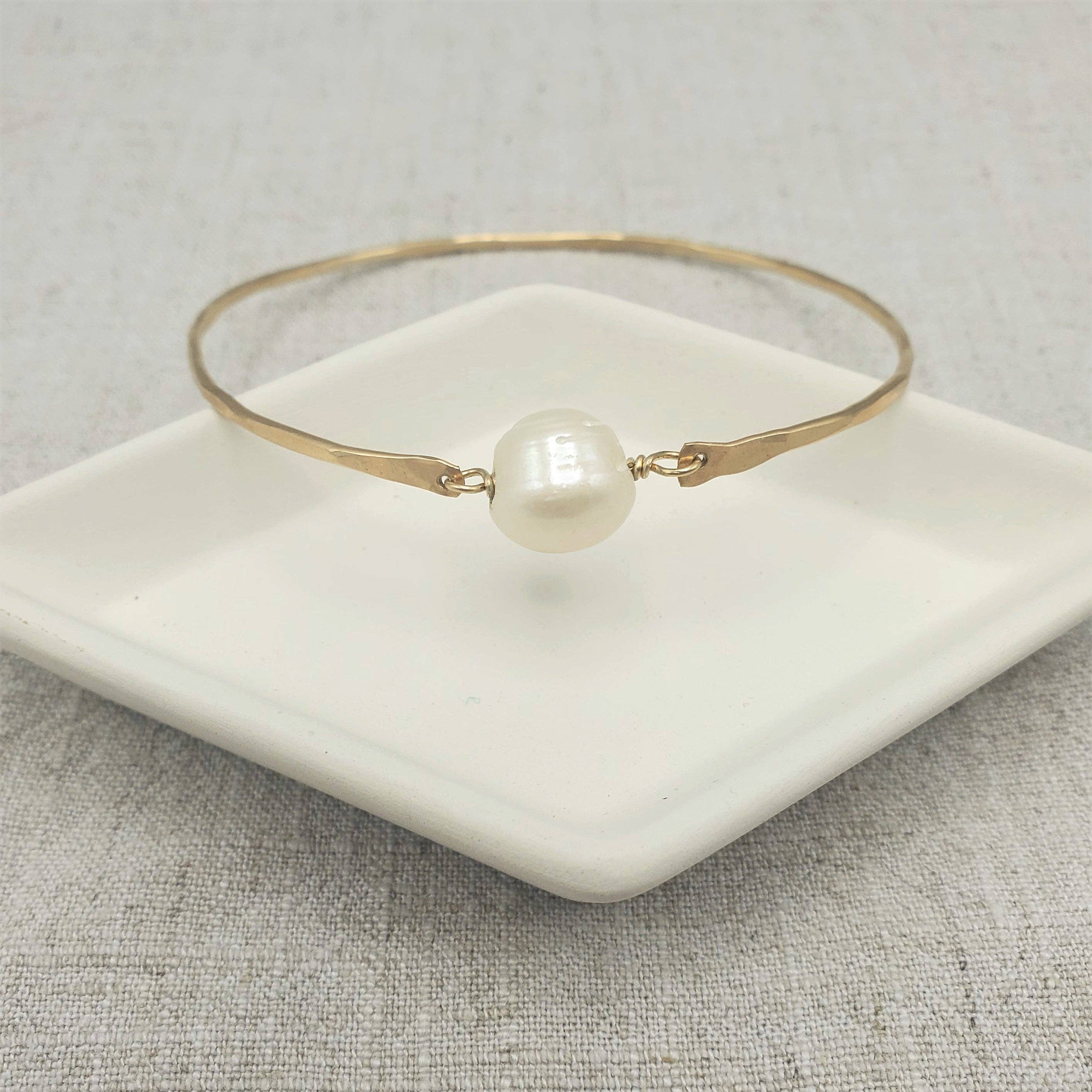 Freya Pearl Bangle Bracelet