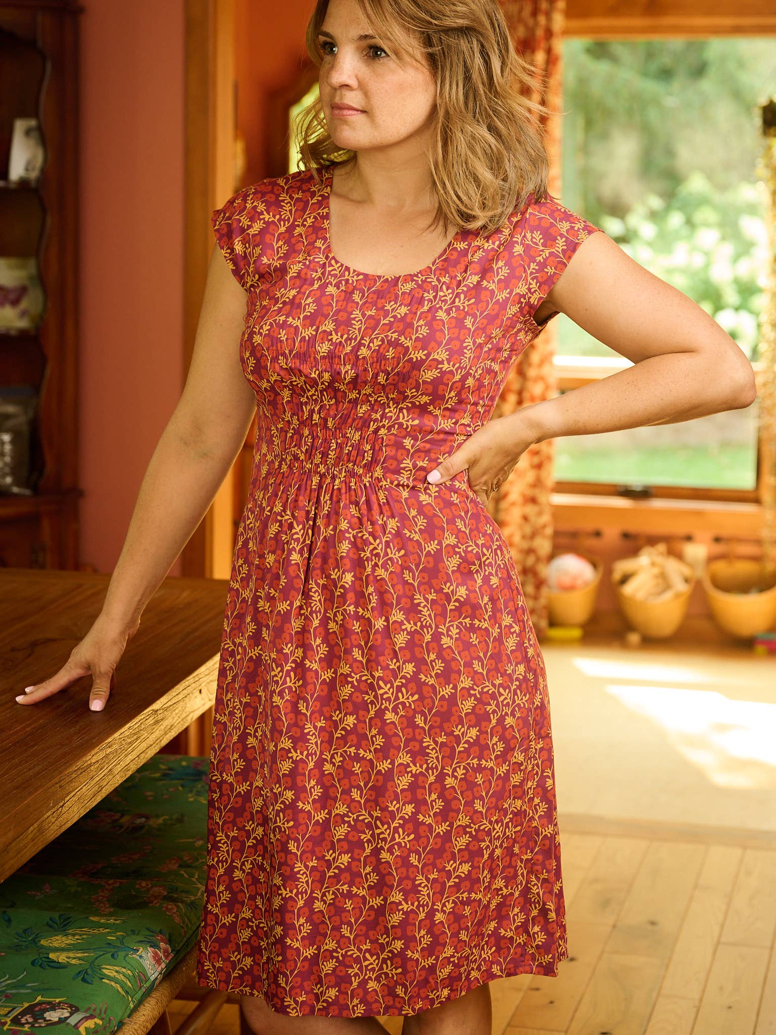 Artsy Traveler Dress Berry Poppy