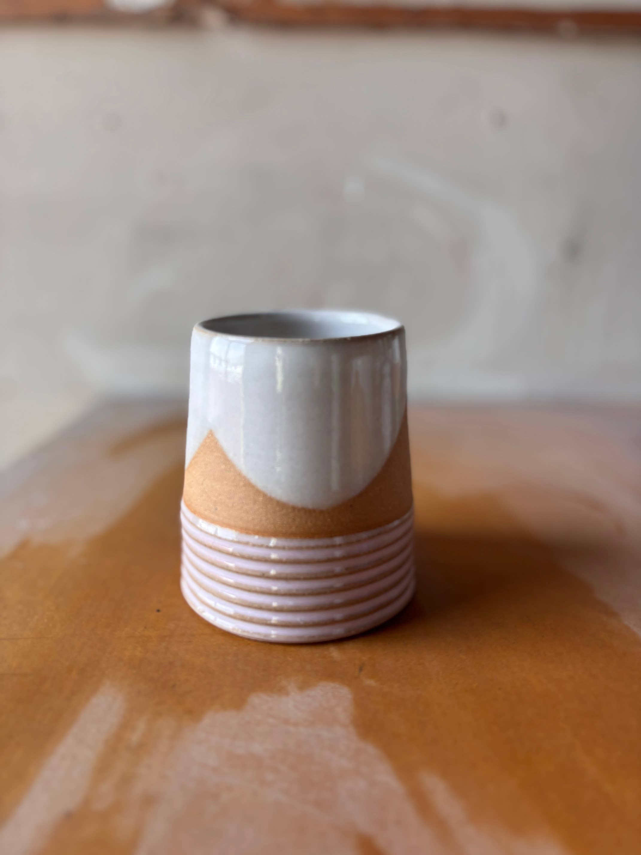 Handmade Ceramic Earth Lines Tumbler