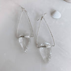 Nala Quartz Crystal Arrowhead Earrings