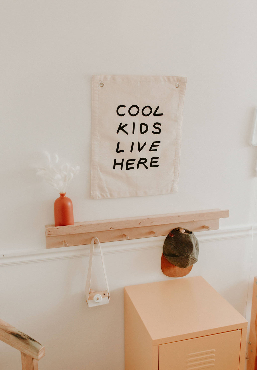 'Cool Kids Live Here' Canvas Wall Banner