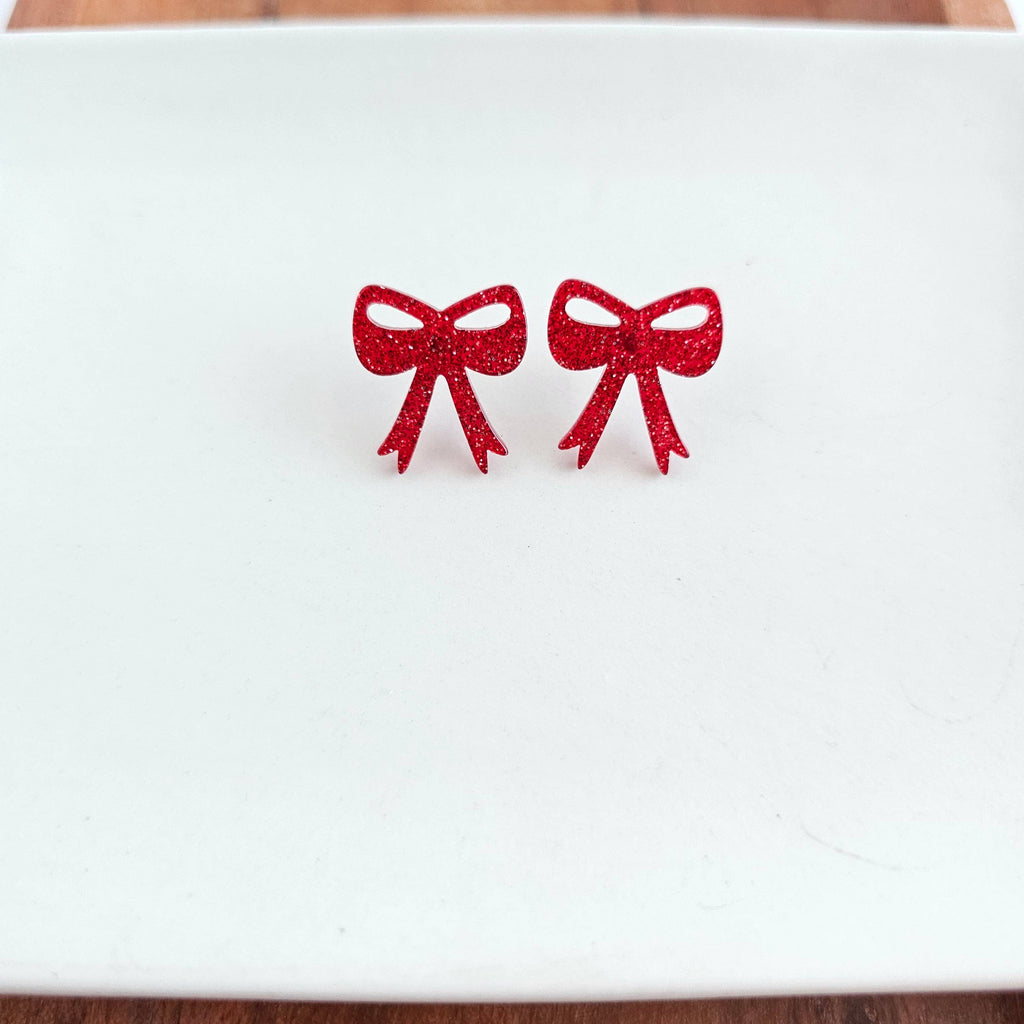 Red Bow Studs