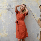 Linen Wrap Dress Eliana Elegant Dress