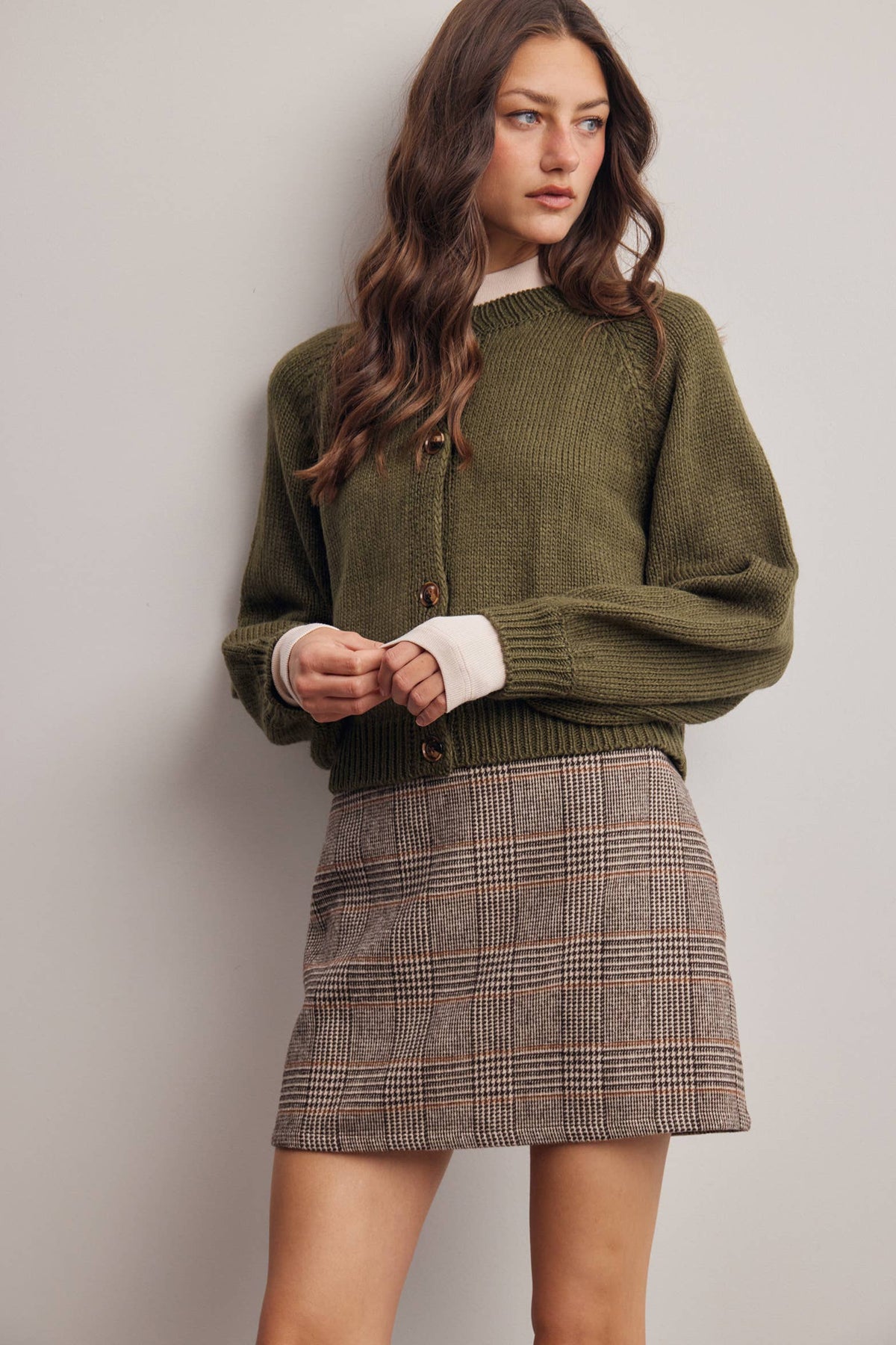 Classic Knit Button Front Cardigan