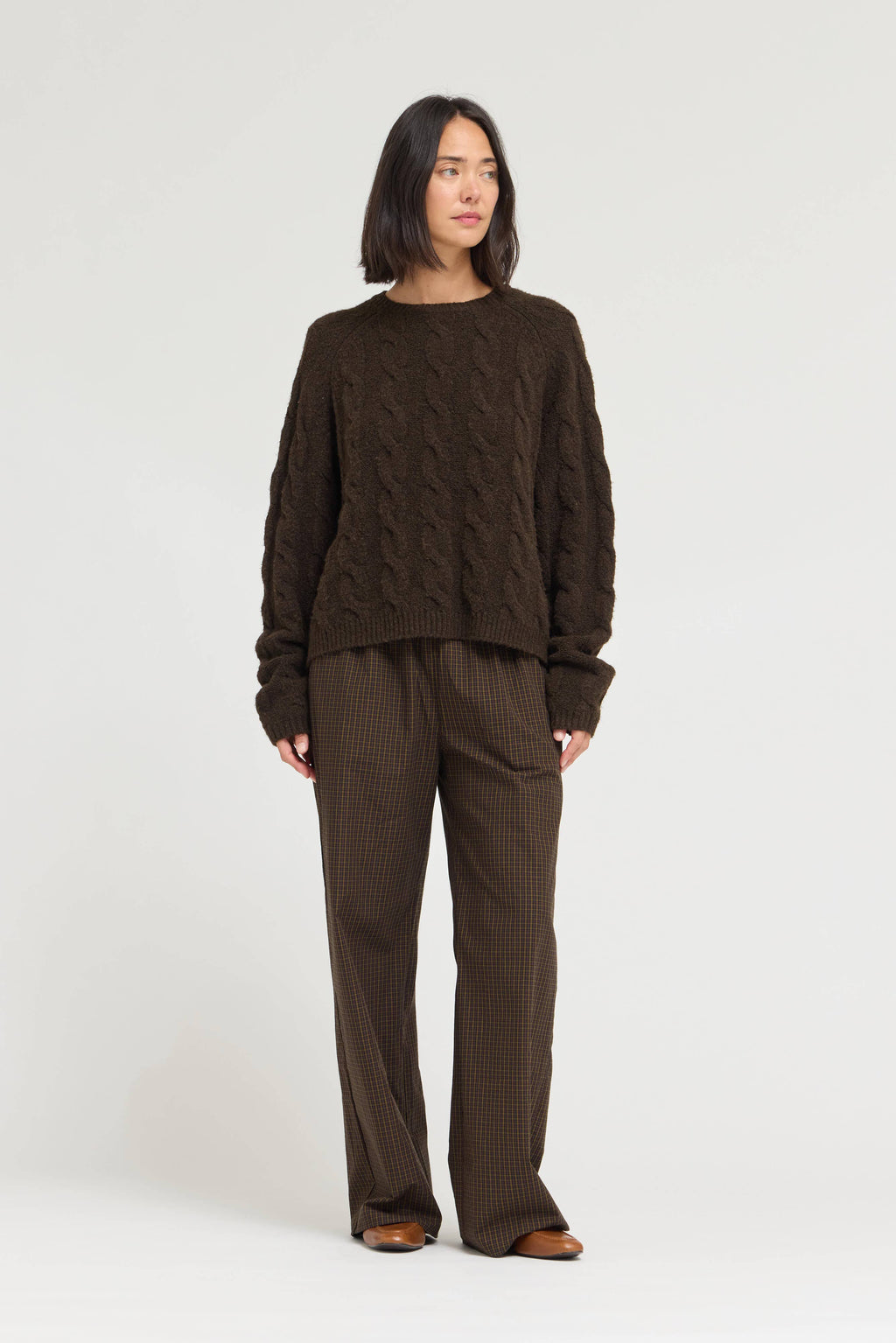 Wide Cable Knit Sweater