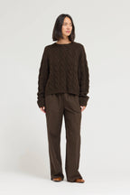 Wide Cable Knit Sweater