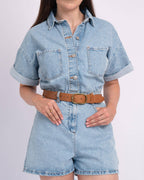 Marin Statement Buckle Leather Belt