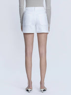 Super High Rise Optic White Mom Shorts
