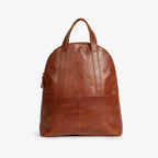 Pebbled Leather Halfmoon Backpack - Vintage Brown