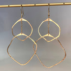 Double Organic Circle Hoop Earrings