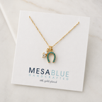 Opal and Turquoise Horseshoe Necklace