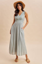 EYELET LACE MAXI DRESS