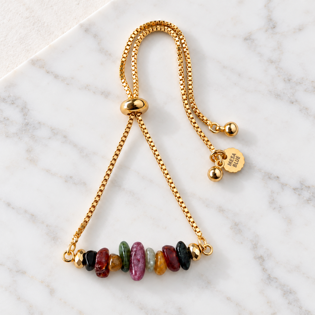 Tourmaline Nugget Adjustable Bracelet