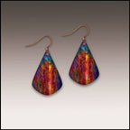 Canyon Rust Abstract Short Drop Handmade Earrings