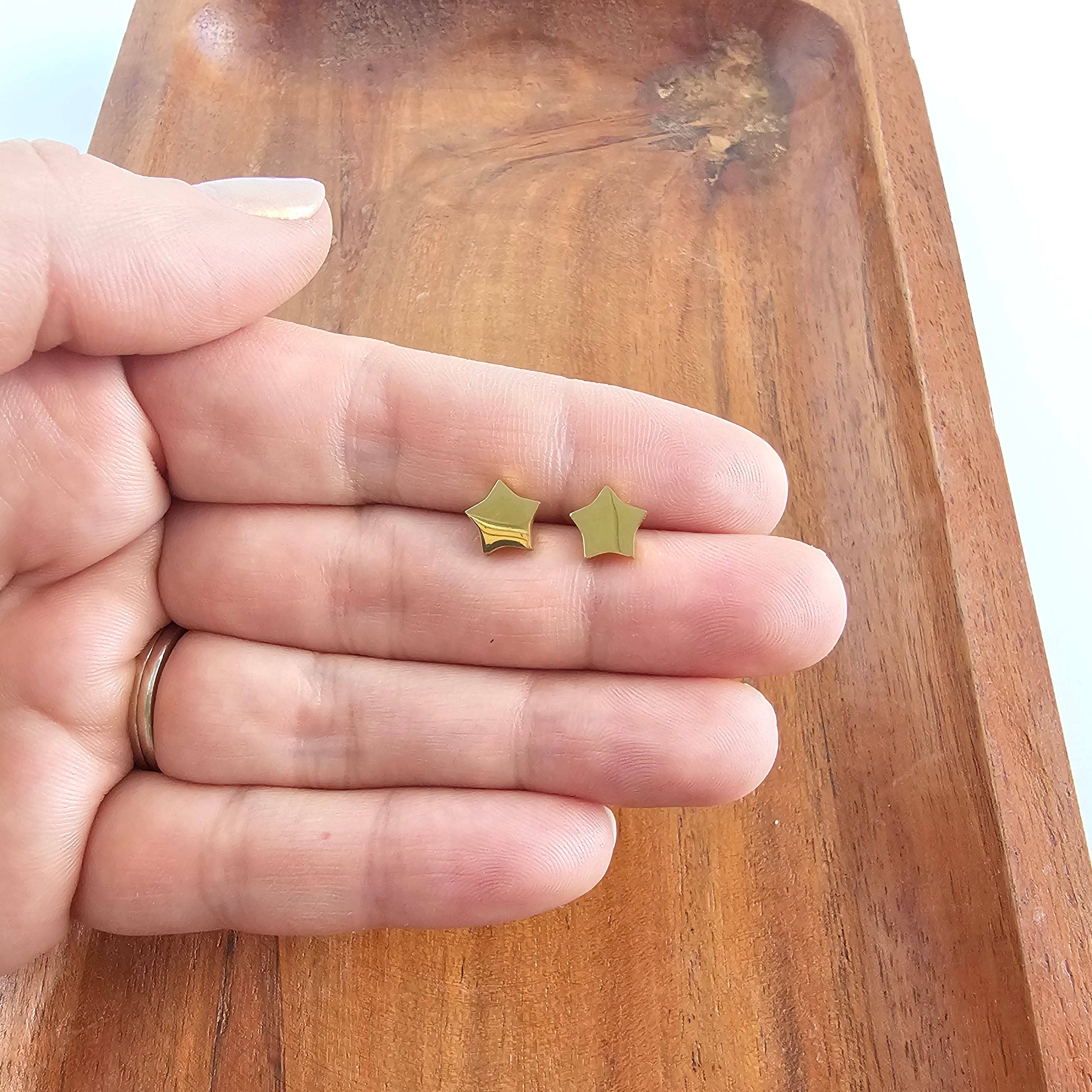 Gold Luxe Star Studs