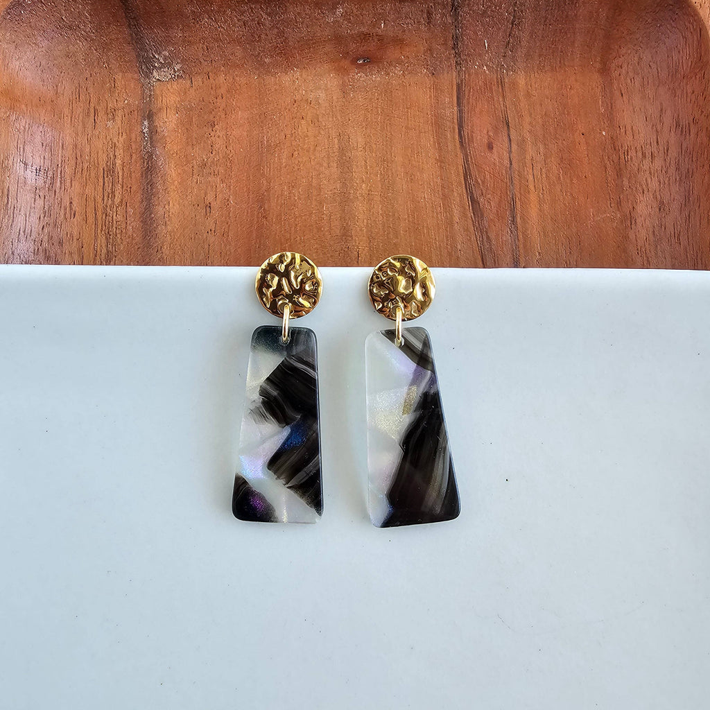 Mia Mini Earrings- Midnight Opal