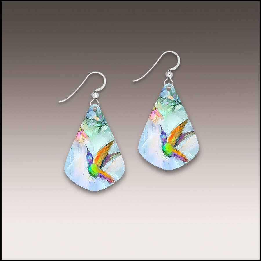 Hummingbird Fine Art Short Drop Handmade Earrings