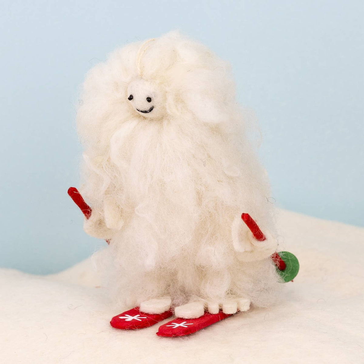 Skiing Yeti Ornament