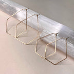 Pentagon Hoop Earrings