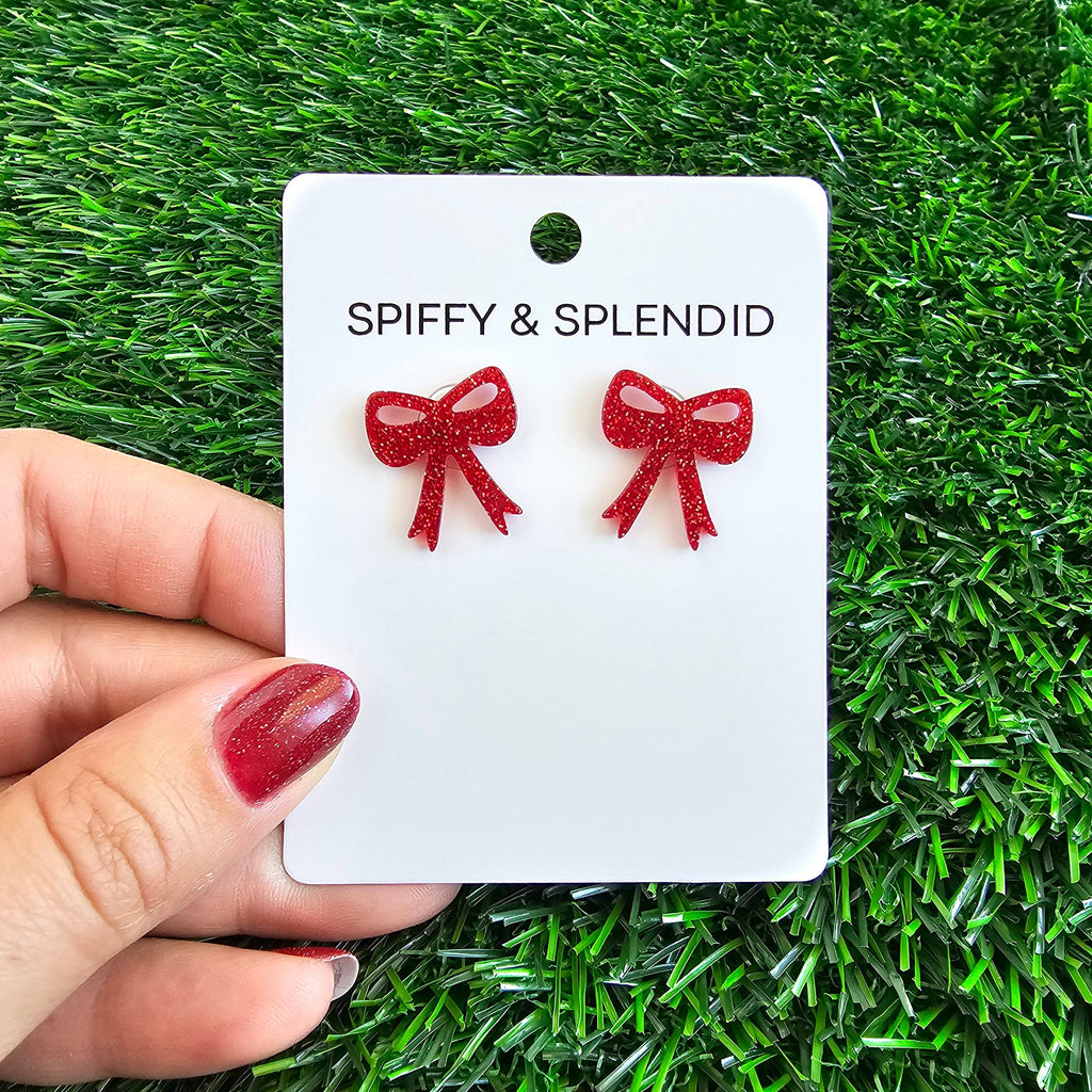 Red Bow Studs