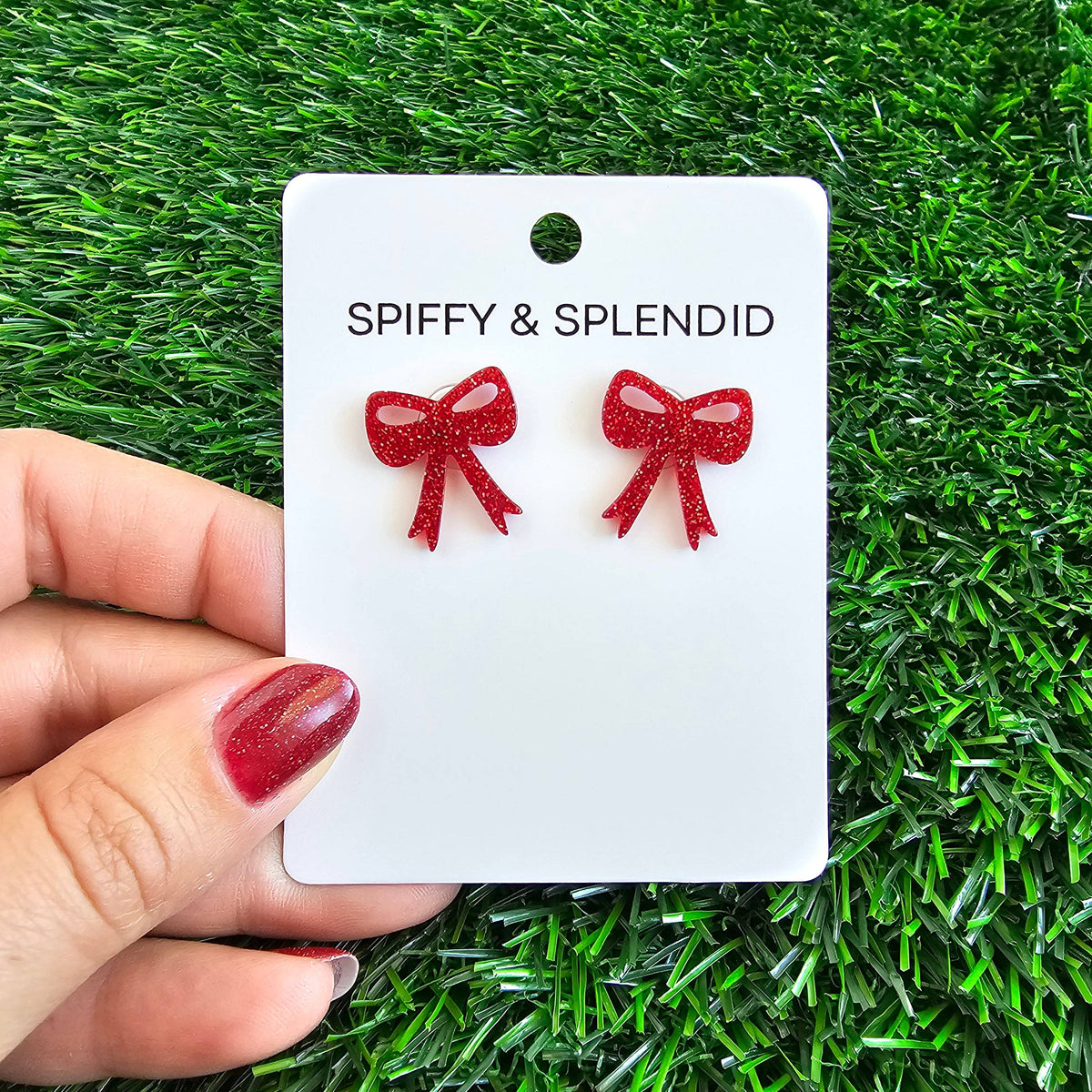Red Bow Studs