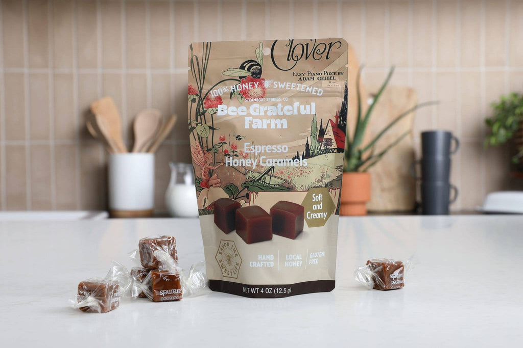 100% Honey Sweetened Espresso Honey Caramels (12 Units)