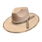 New 100% Wool Felt Flat Brim Fedora Hat - Style Lakota