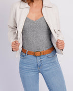 Marin Statement Buckle Leather Belt