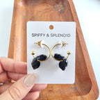 Magnolia Hoops - Black