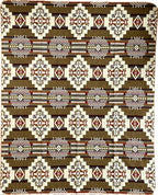 Southwest Alpaca Queen/Throw Blanket – Sandstone Reversible