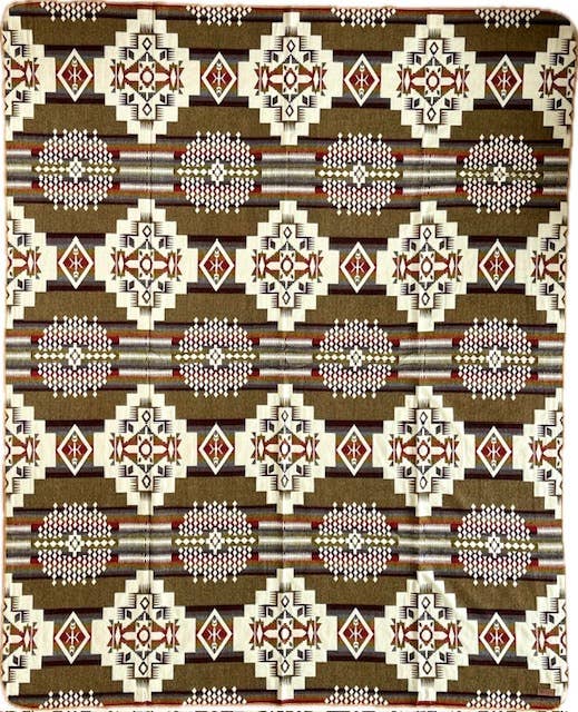 Southwest Alpaca Queen/Throw Blanket – Sandstone Reversible
