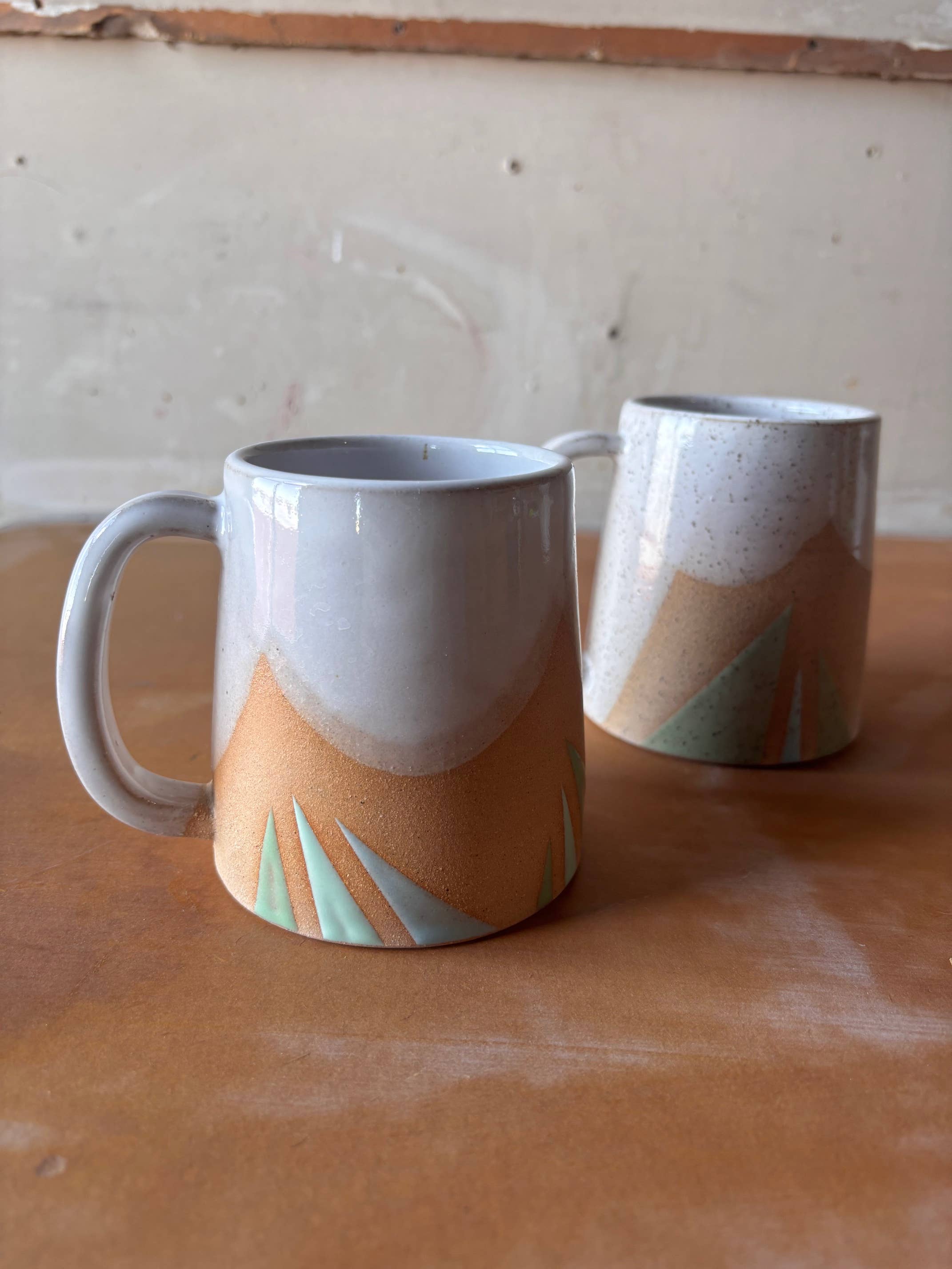 Triangles Geometric Mug Handmade Ceramic