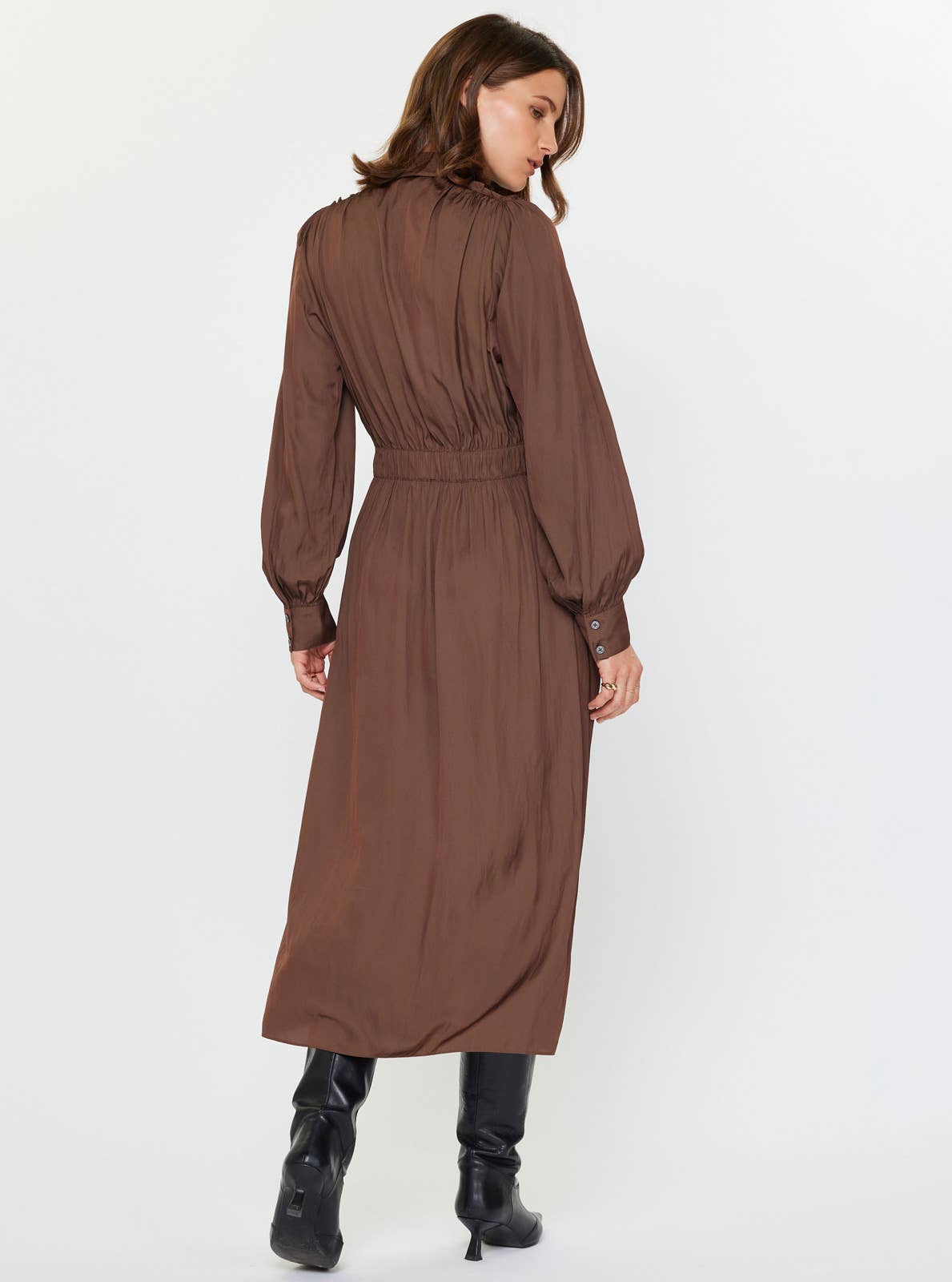 Button Down Midi Shirt Dress