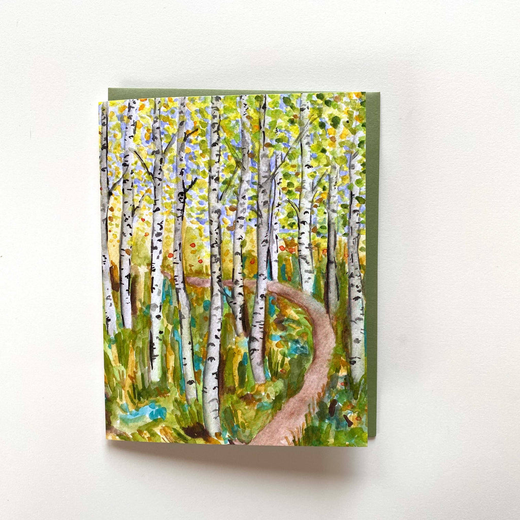 Mountain Art Notecards: Aspen Lane