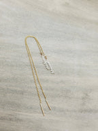 Herkimer Diamond Threader Earring