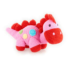 Stegosaurus Baby Rattle Pink