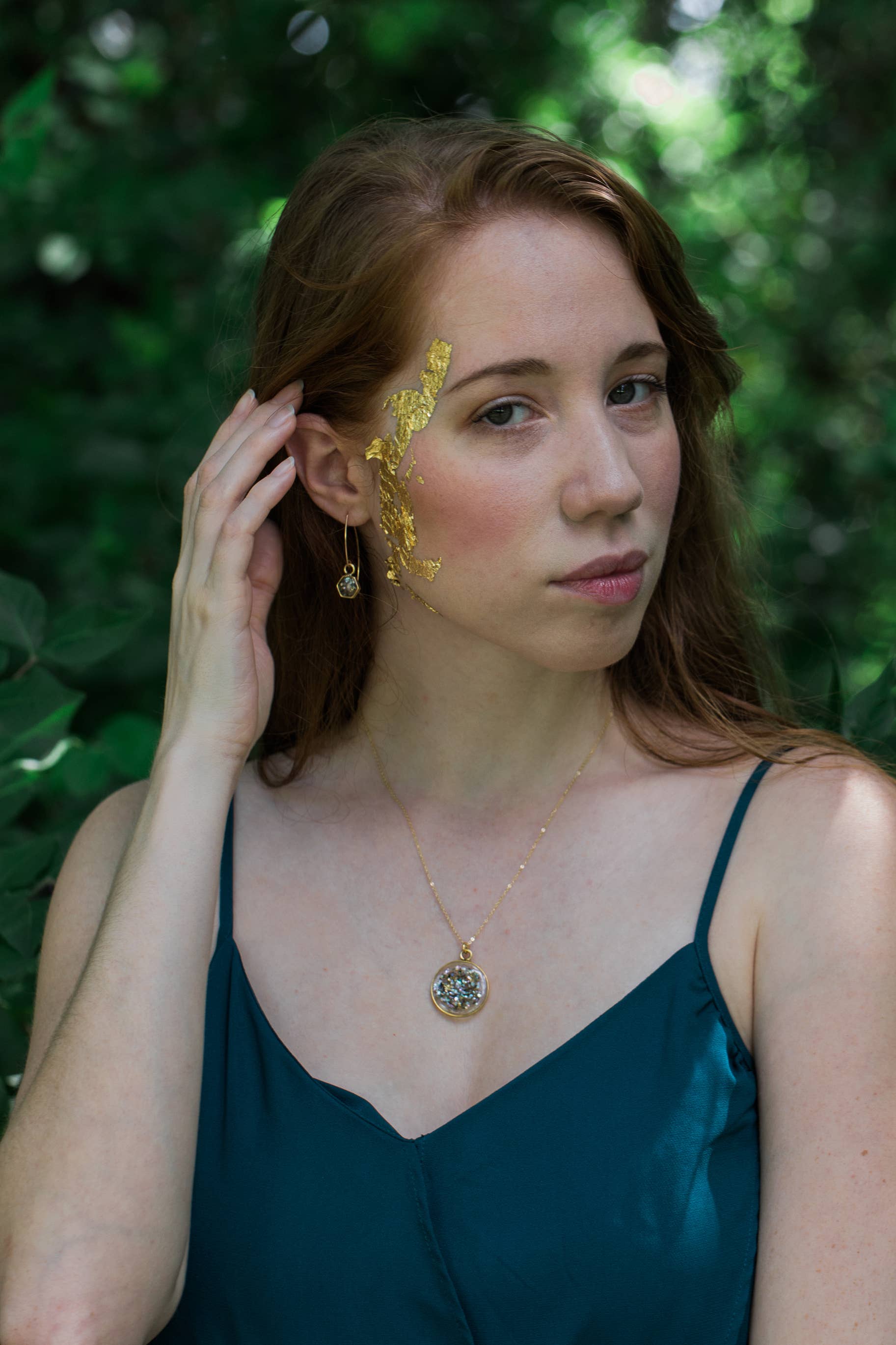14kt Gold Filled Open Inlay Hex Earrings