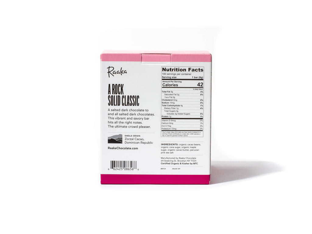 71% Pink Sea Salt Mini Chocolate Bars (100ct box)