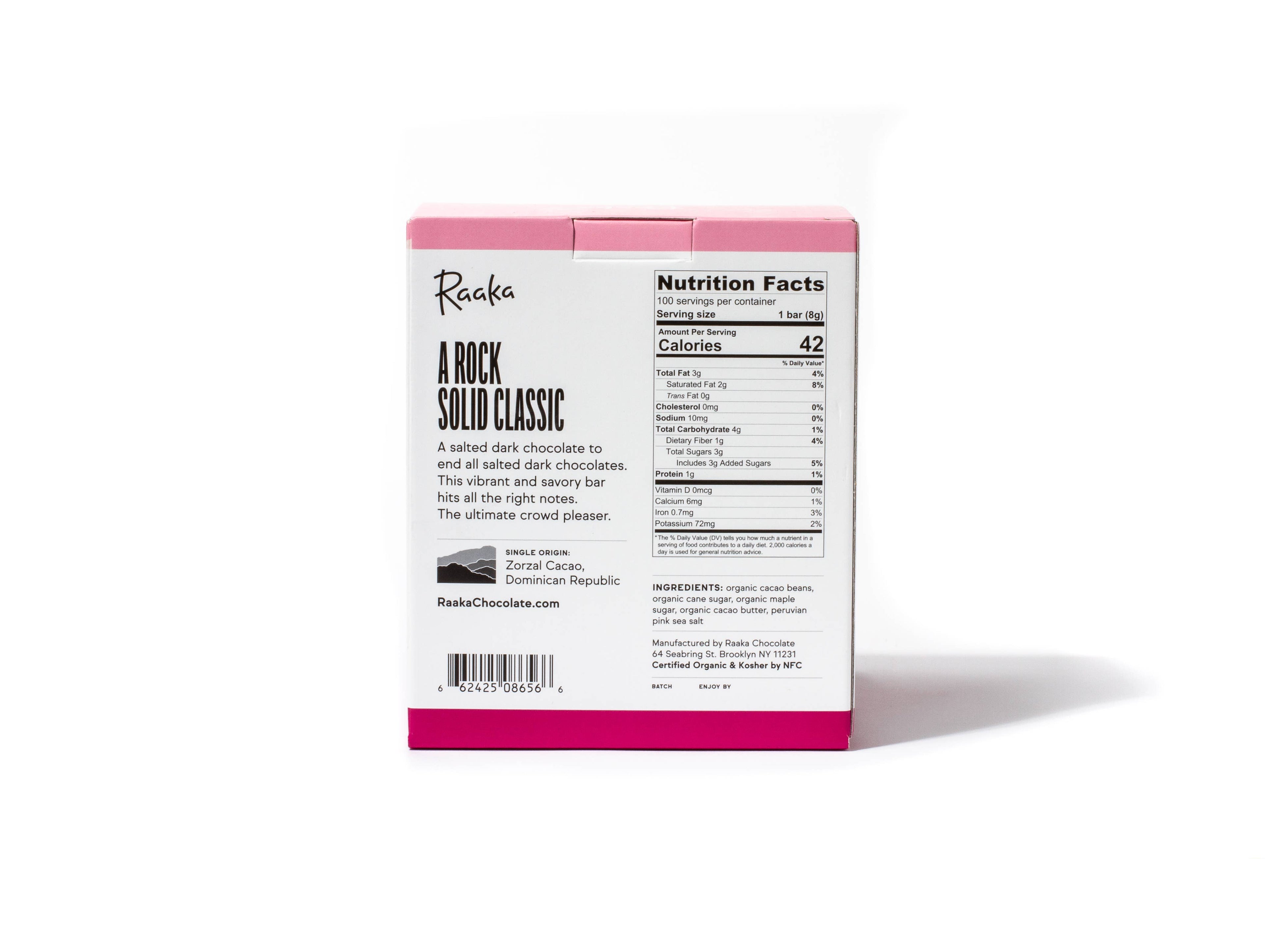 71% Pink Sea Salt Mini Chocolate Bars (100ct box)