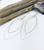 Hammered Mixed Metal Earrings