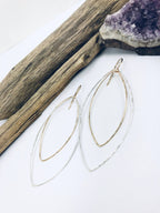 Hammered Mixed Metal Earrings