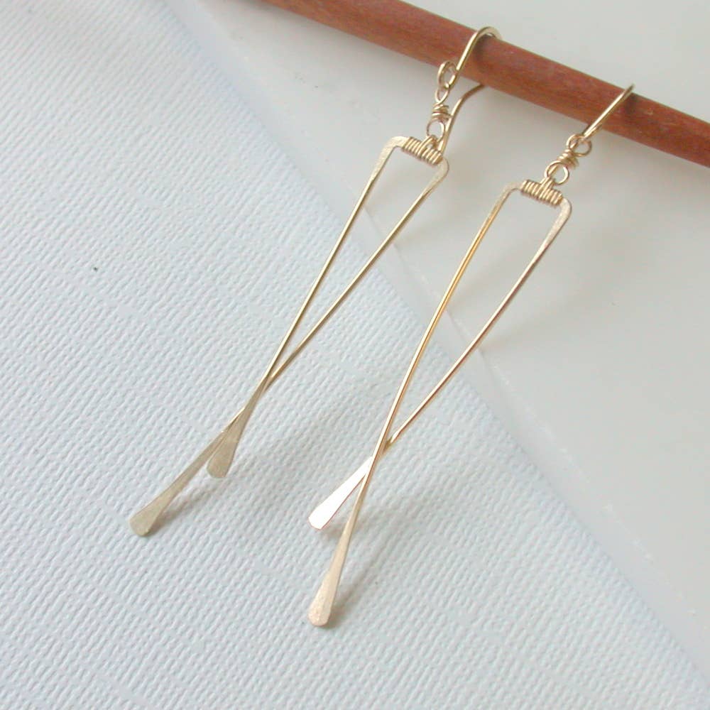Angled Crisscross Earrings