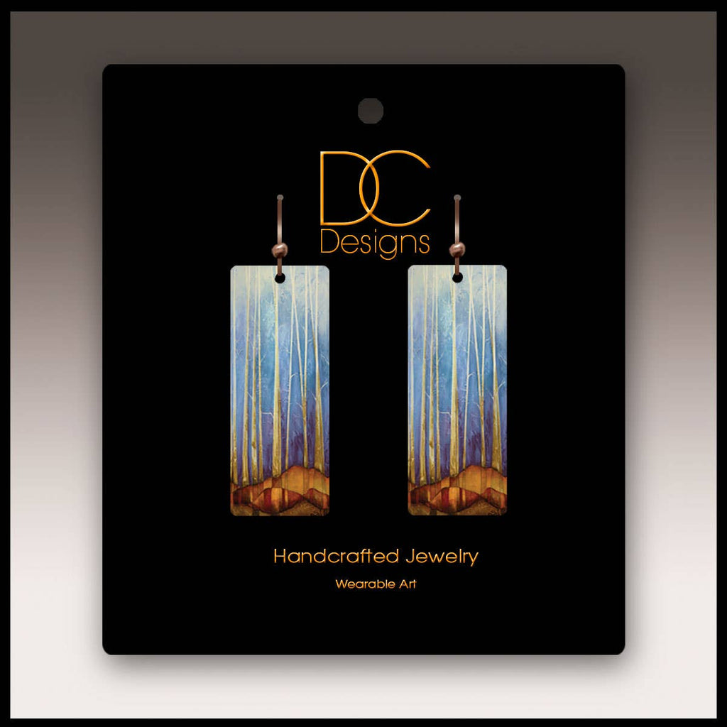 Cool Forest Banner Handmade Earrings
