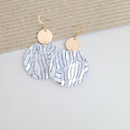 Pearl Black Stripe Zoey Earrings