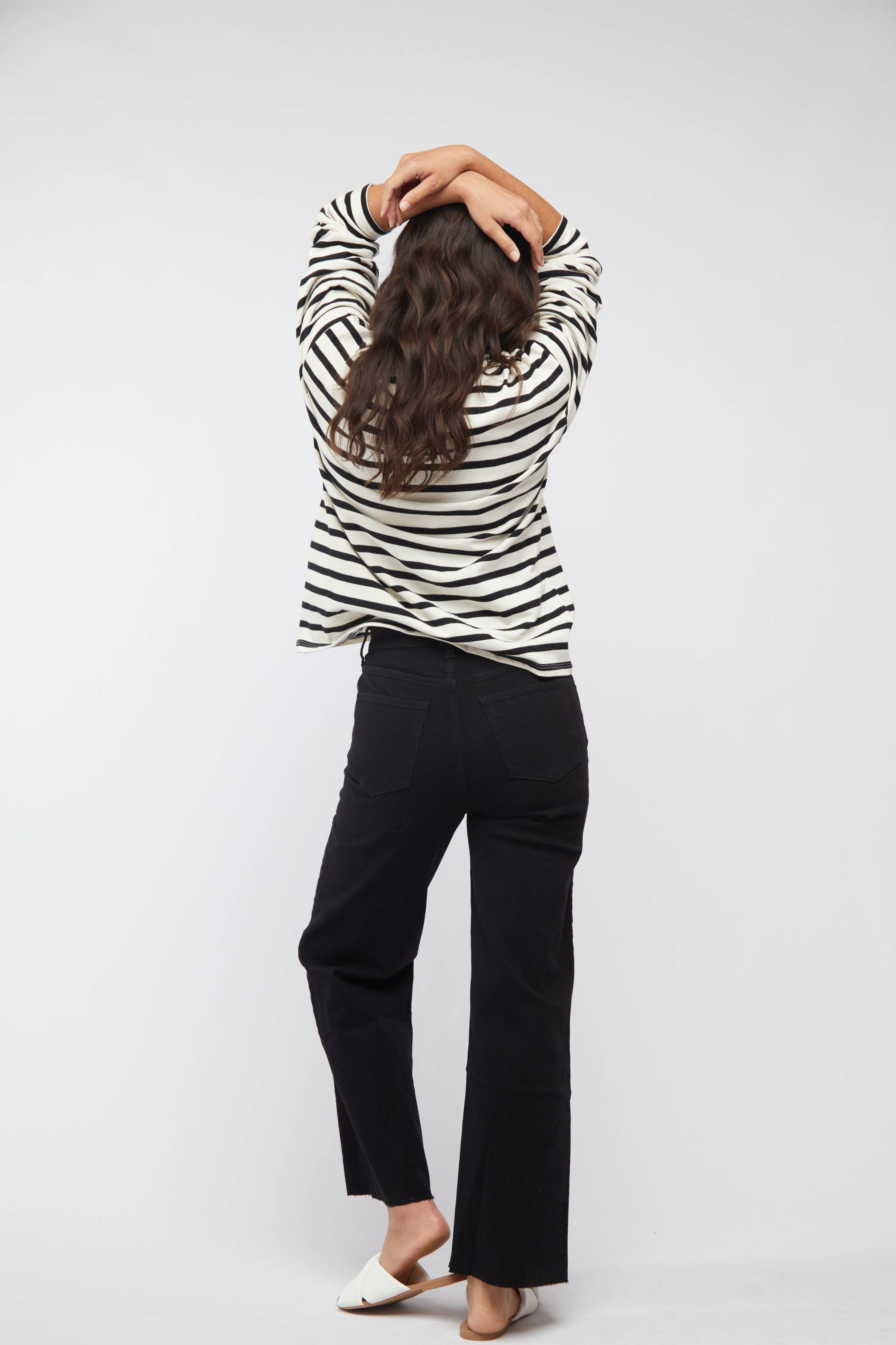 Aberdeen Ankle Crop High Rise Jean, Black