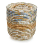 Tall Lidded Seashore Basket