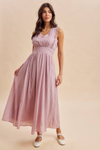 EYELET LACE MAXI DRESS